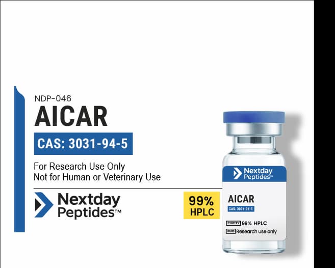 AICAR — Nextday Peptides AICAR research peptide — ≥99% HPLC purity — Nextday Peptides, research use only