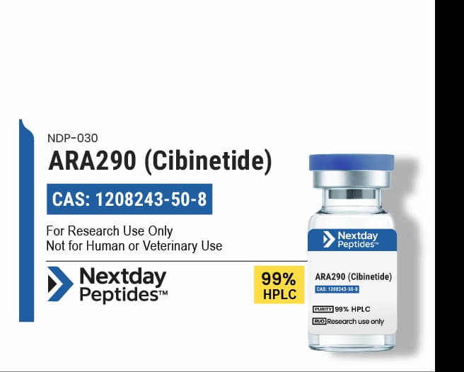 ARA-290 (Cibinetide) — Nextday Peptides ARA-290 (Cibinetide) research peptide — ≥99% HPLC purity — Nextday Peptides, research use only