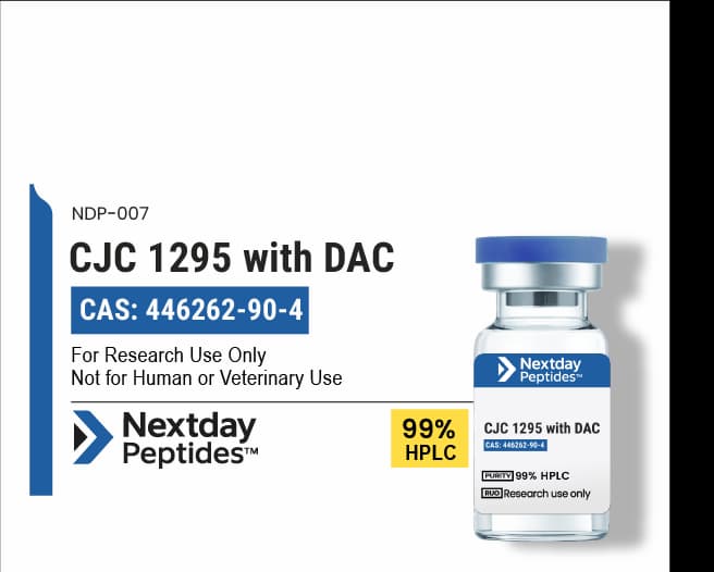 CJC-1295 with DAC — Nextday Peptides CJC-1295 with DAC research peptide — ≥99% HPLC purity — Nextday Peptides, research use only