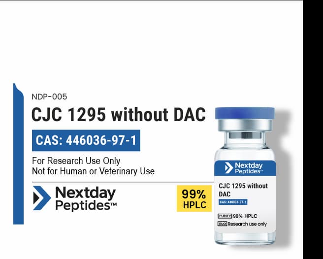 CJC-1295 without DAC — Nextday Peptides CJC-1295 without DAC research peptide — ≥99% HPLC purity — Nextday Peptides, research use only