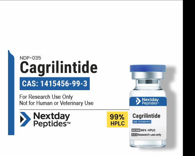 Cagrilintide — Nextday Peptides Cagrilintide research peptide — ≥99% HPLC purity — Nextday Peptides, research use only