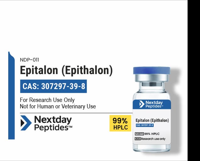 Epitalon (Epithalon) — Nextday Peptides Epitalon (Epithalon) research peptide — ≥99% HPLC purity — Nextday Peptides, research use only